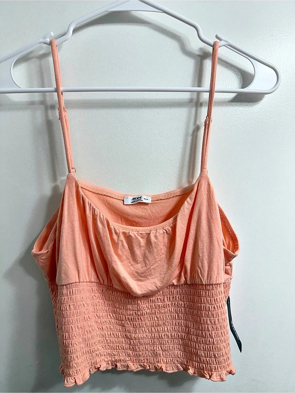 ARDENE Smocked Crop Top in Pink Size XL NWT